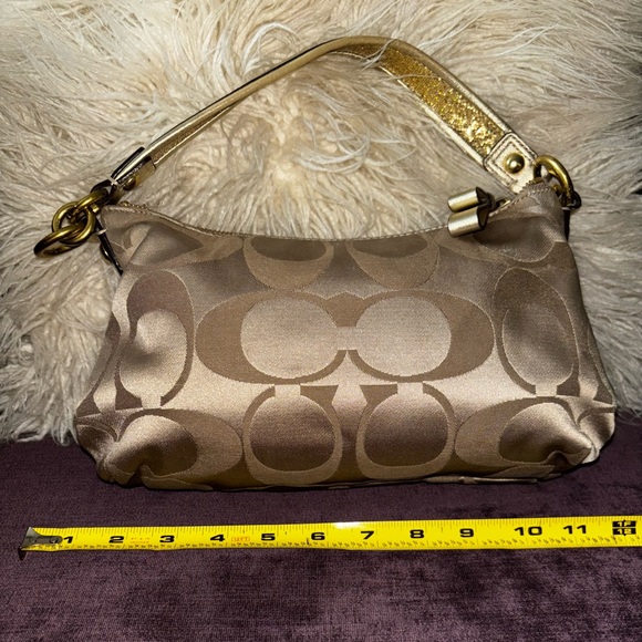 Coach Tan and Blue Mini Bag with Colorful Design - Picture 4 of 9